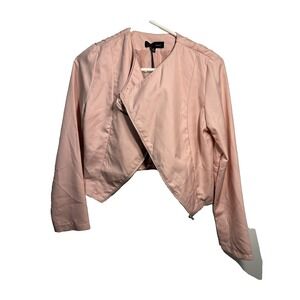 LOVE university womens pink coat long sleeve zip up size small